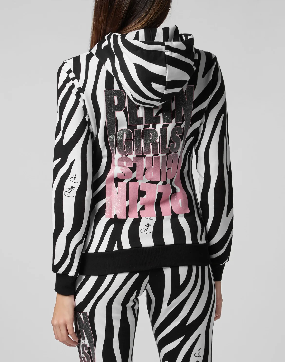 Hoodie Sweatjacket Zebra, цвет: Черный