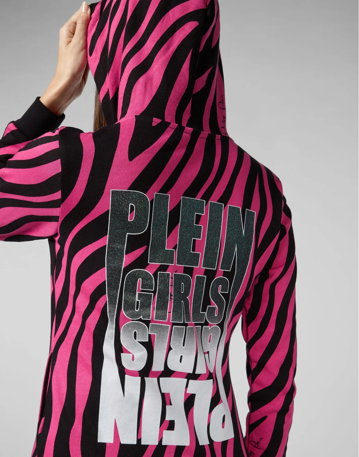 Hoodie Sweatjacket Zebra, цвет: Черный