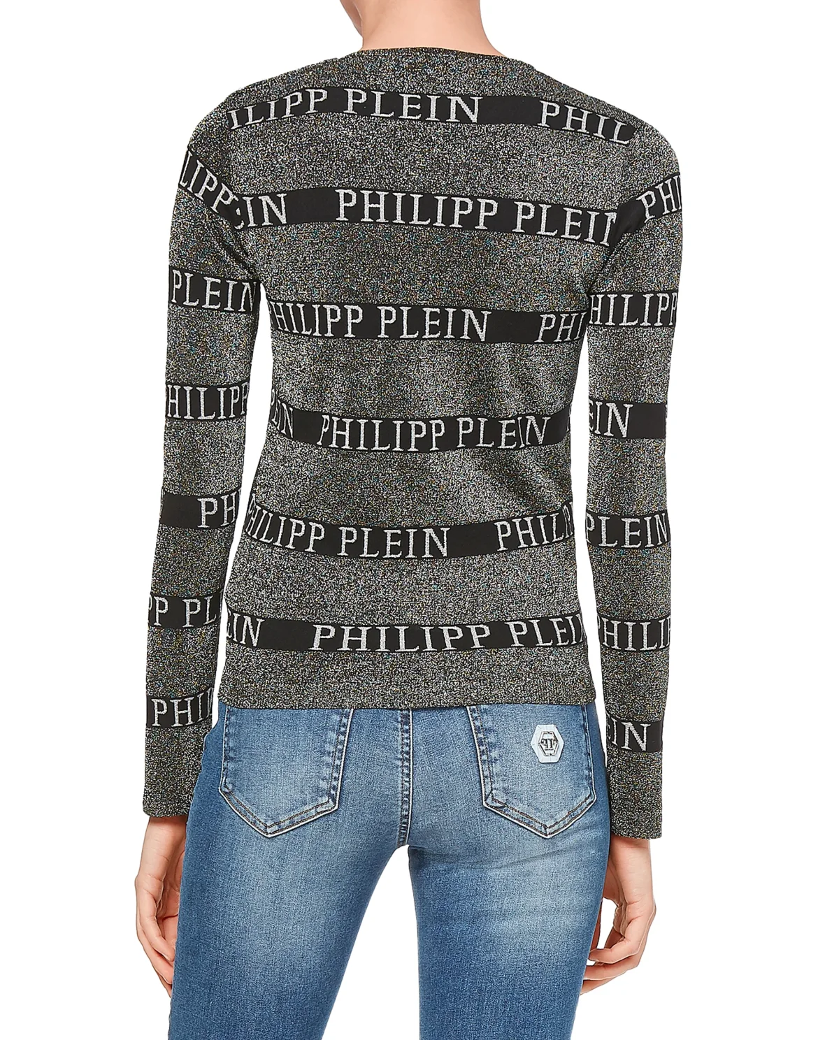 PULLOVER ROUND NECK LS "Shining Stripes", цвет: Мультиколор