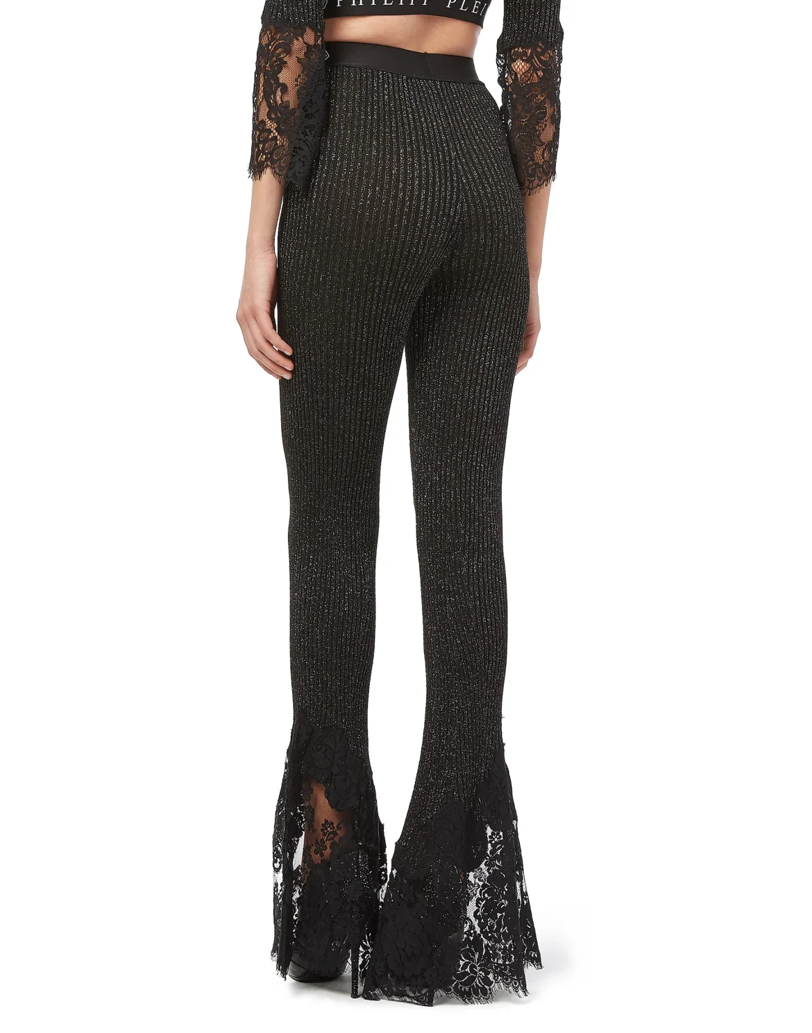 Knit Jogging Trousers  "Elegant Lace", цвет: Черный