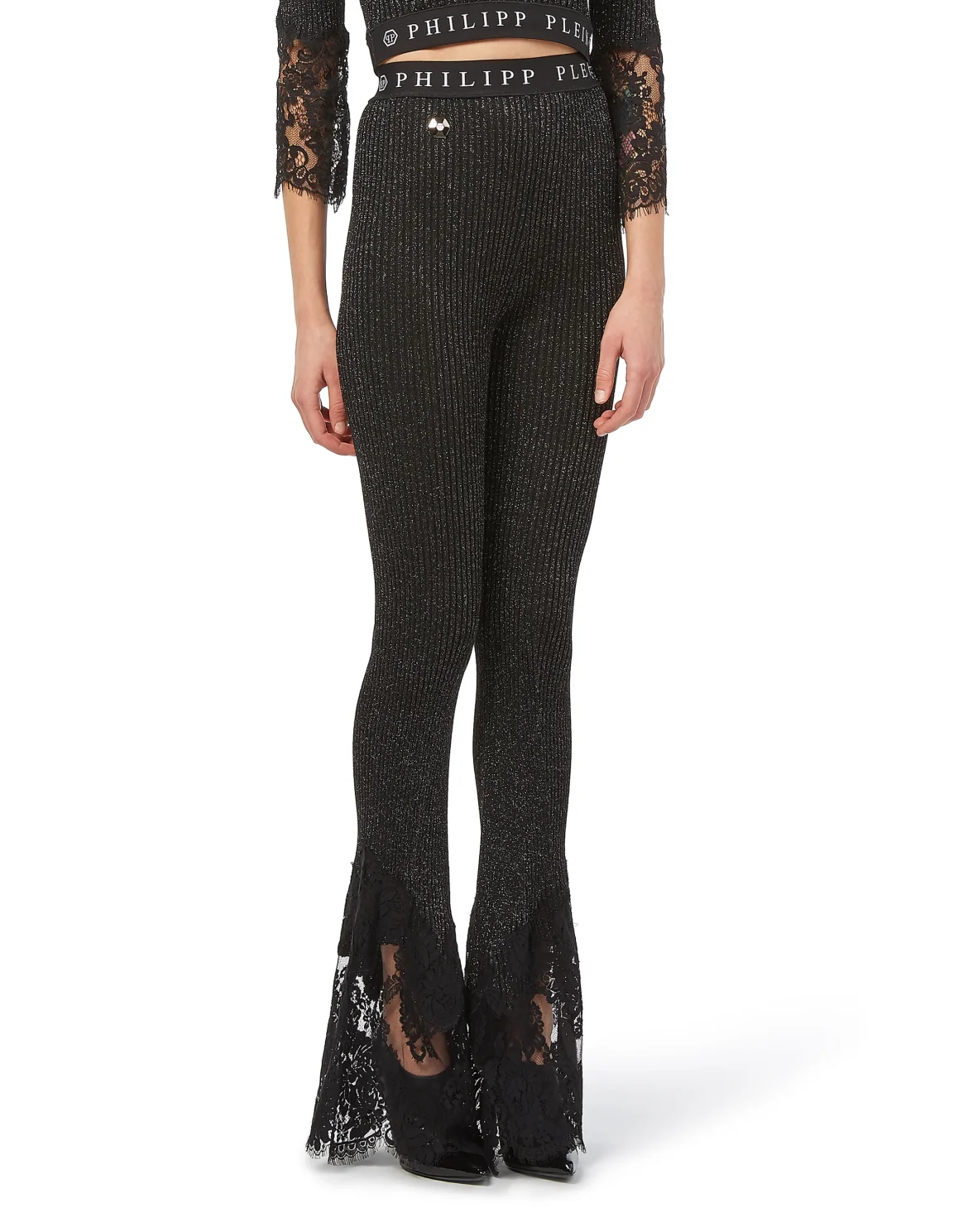 Knit Jogging Trousers  "Elegant Lace", цвет: Черный
