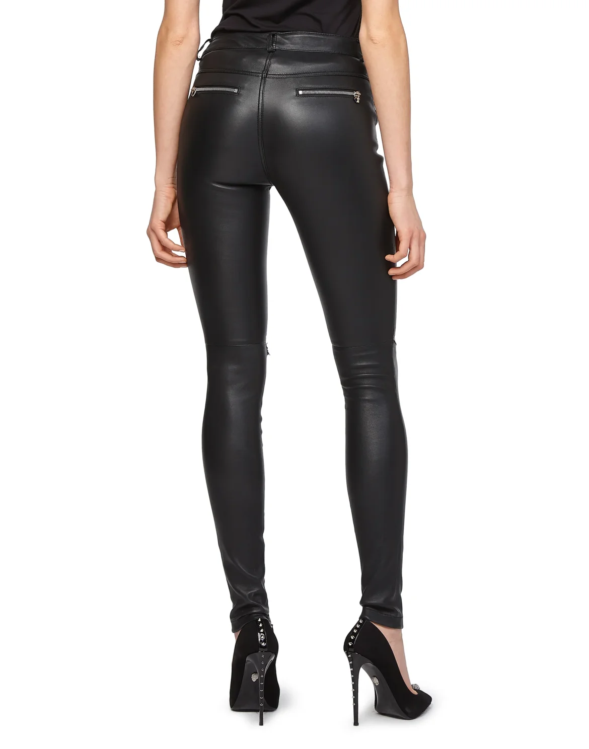 Leather Trousers Long "Crazy Style", цвет: Черный
