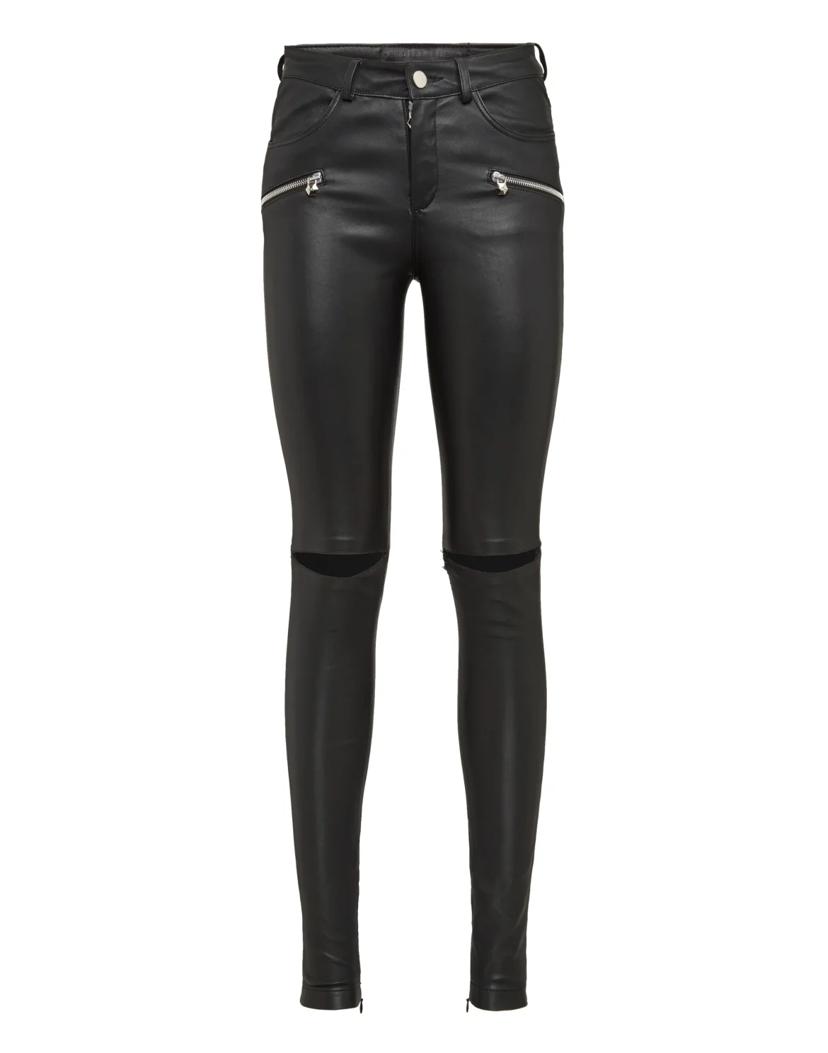 Leather Trousers Long "Crazy Style", цвет: Черный