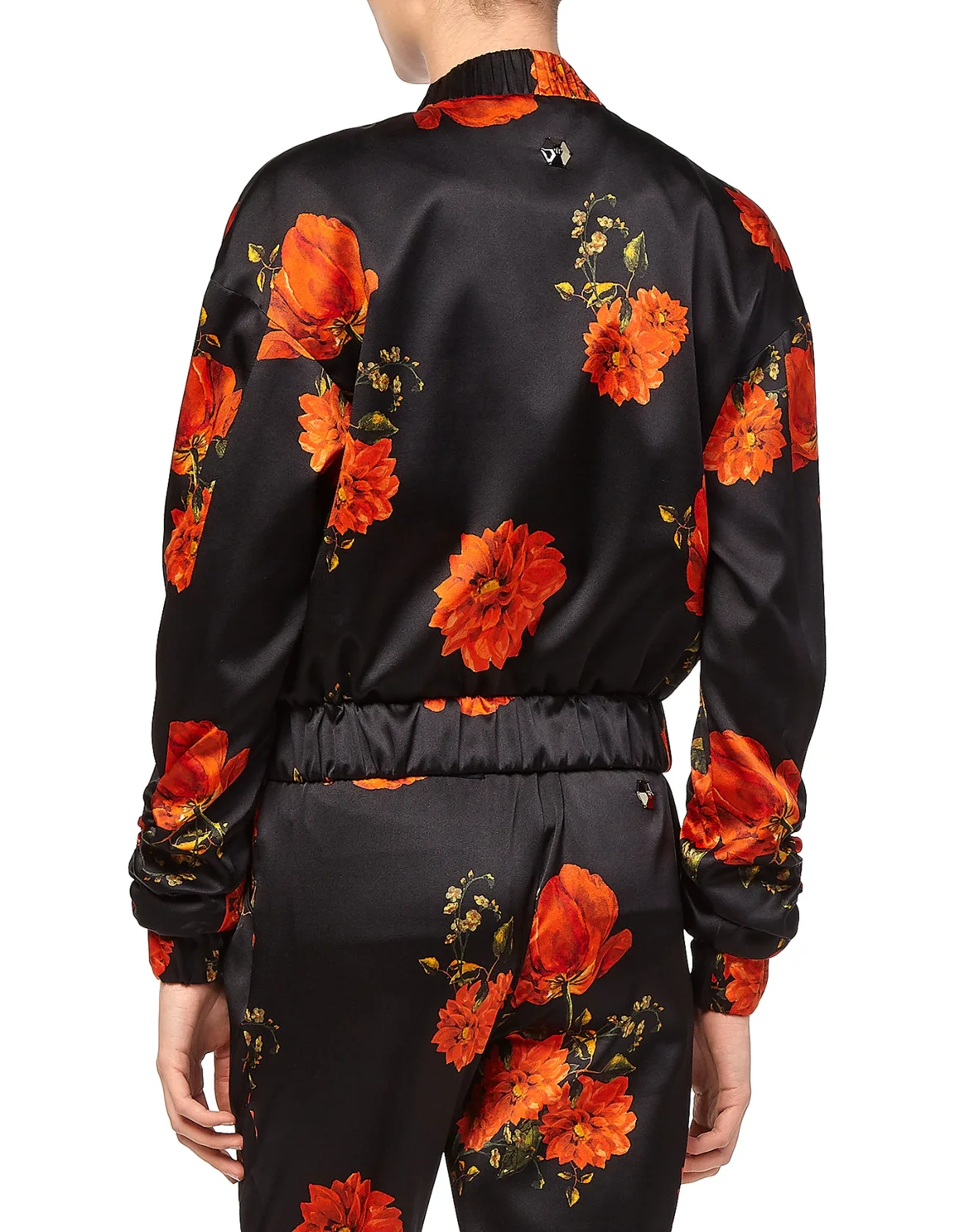 Bomber "Flowers Print", цвет: Черный