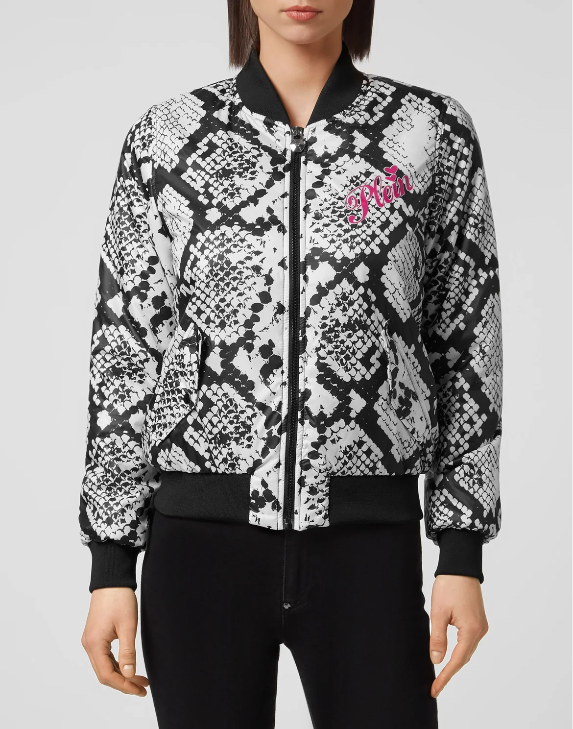 Nylon Bomber Python, цвет: Черный