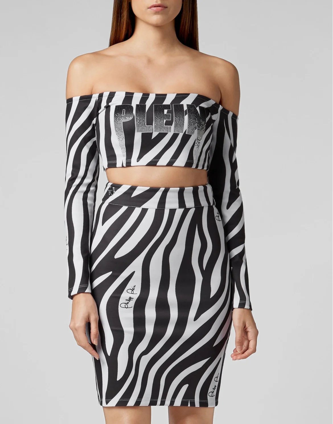 Top/Skirt Zebra, цвет: Черный