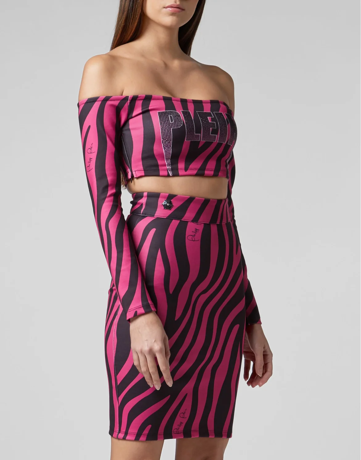 Top/Skirt Zebra, цвет: Черный