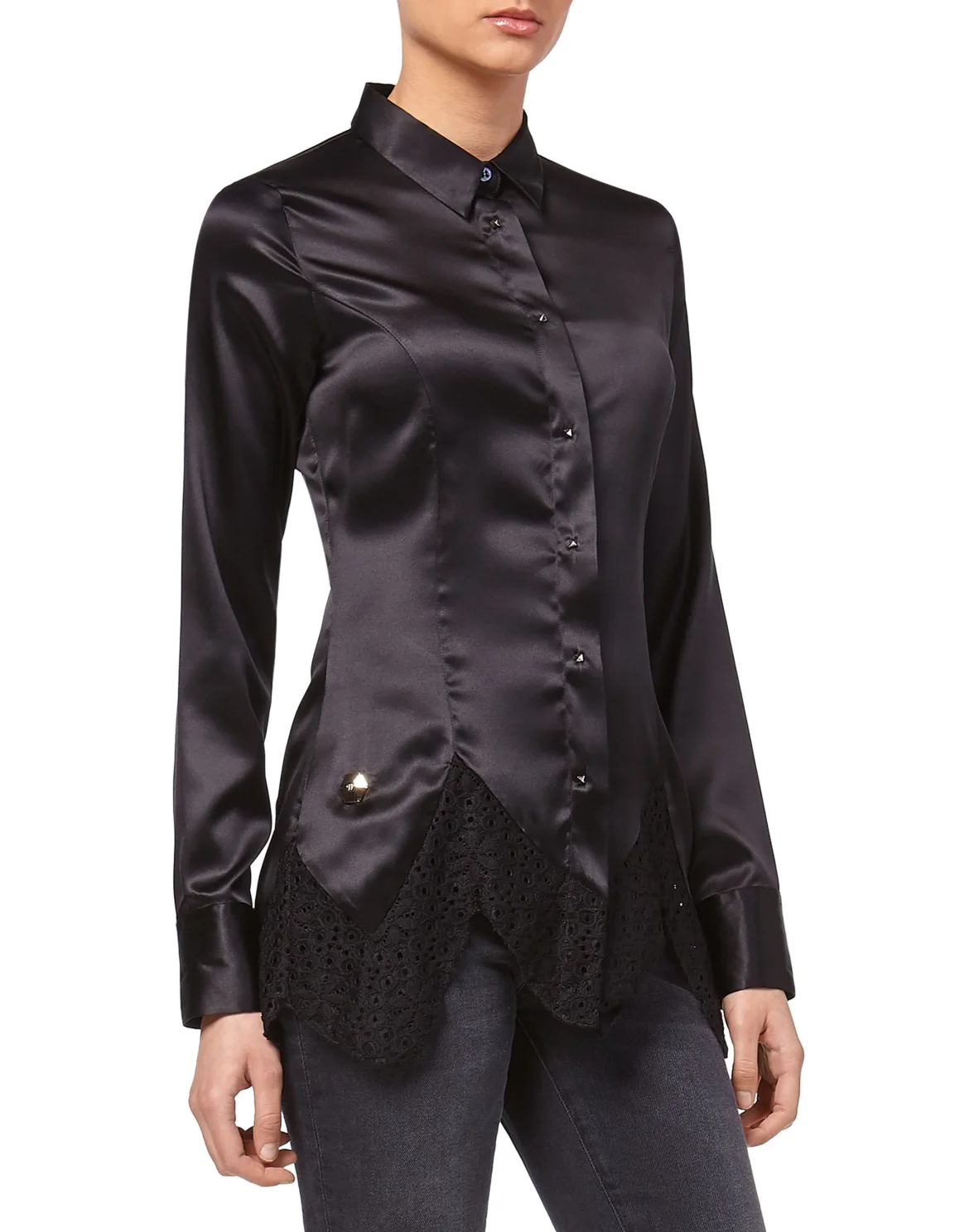 Shirt "Lace Point", цвет: Черный