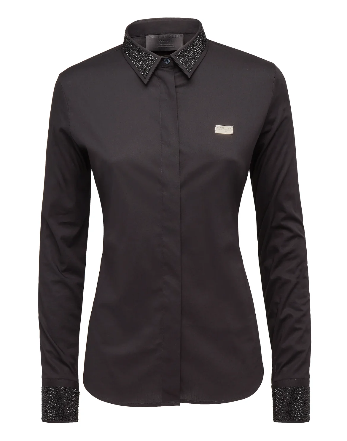 Shirt "Strass And Studs" - Basic fit, цвет: Черный