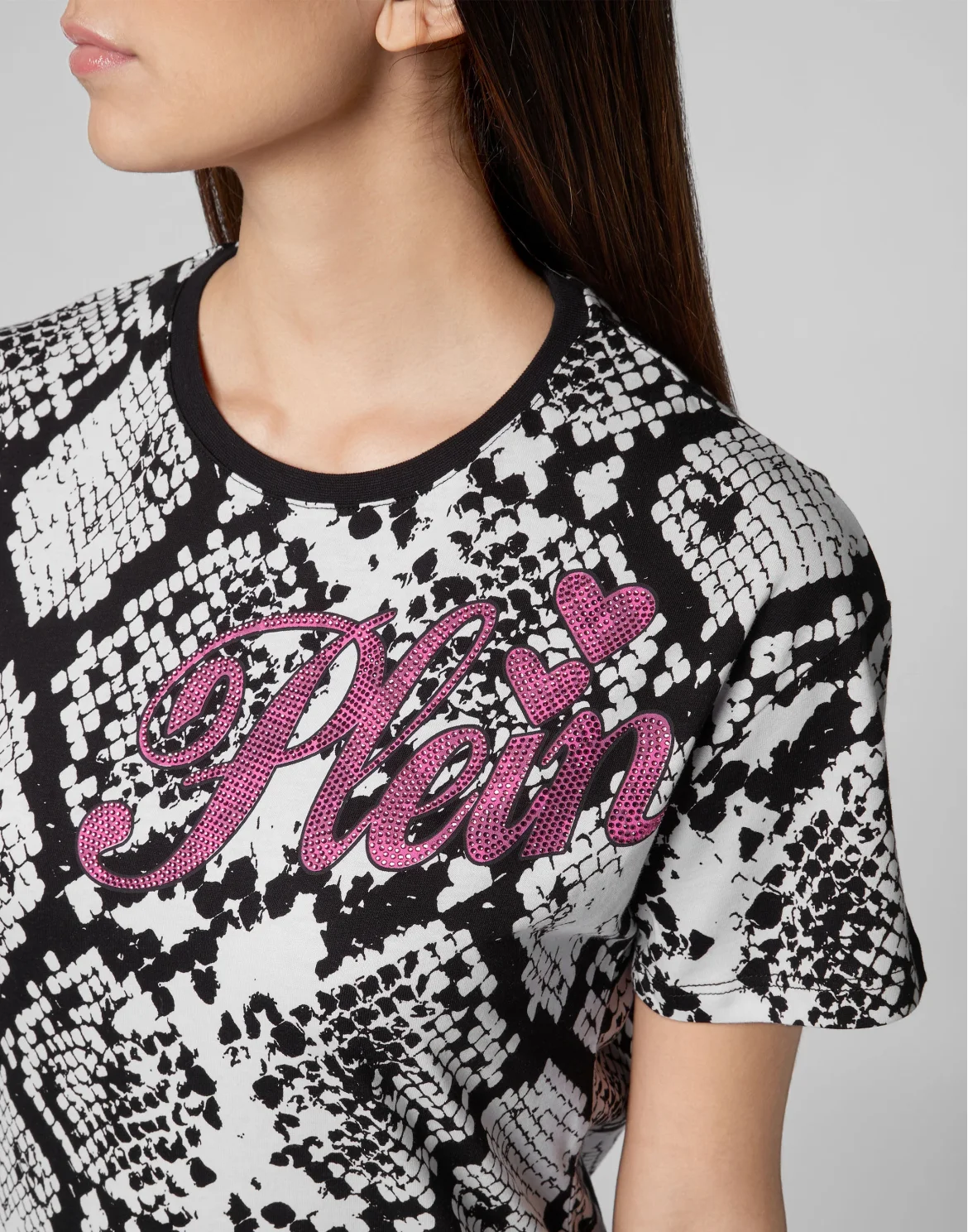 T-Shirt Short Dresses Python, цвет: Черный