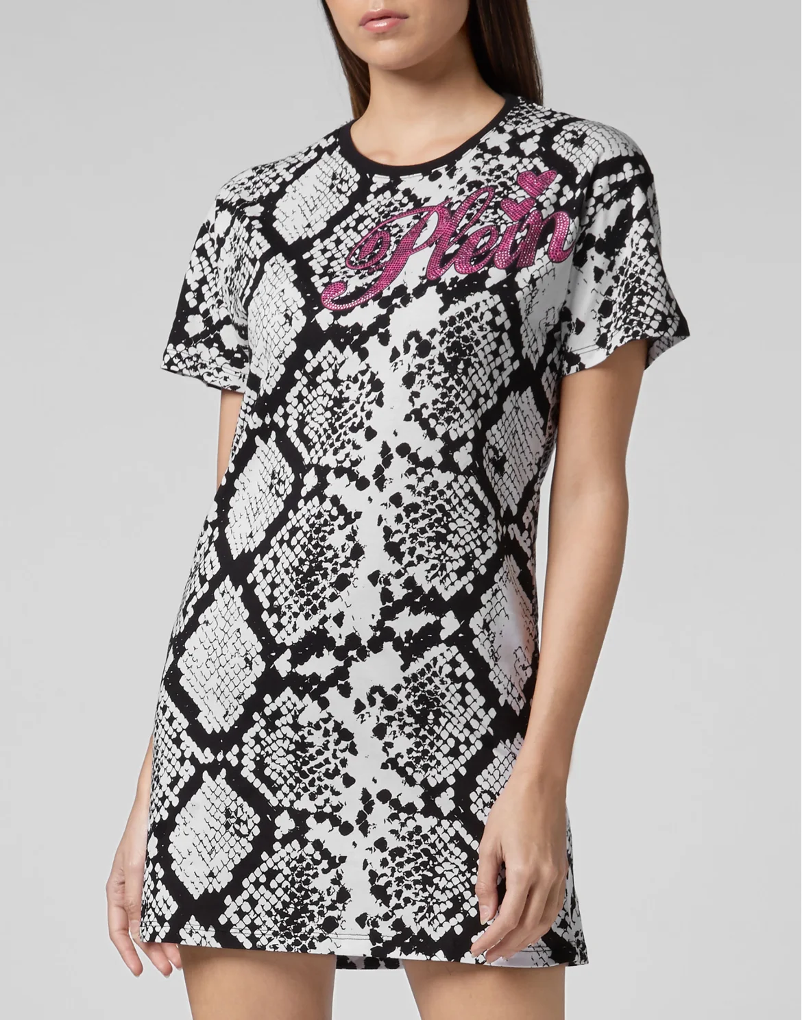 T-Shirt Short Dresses Python, цвет: Черный