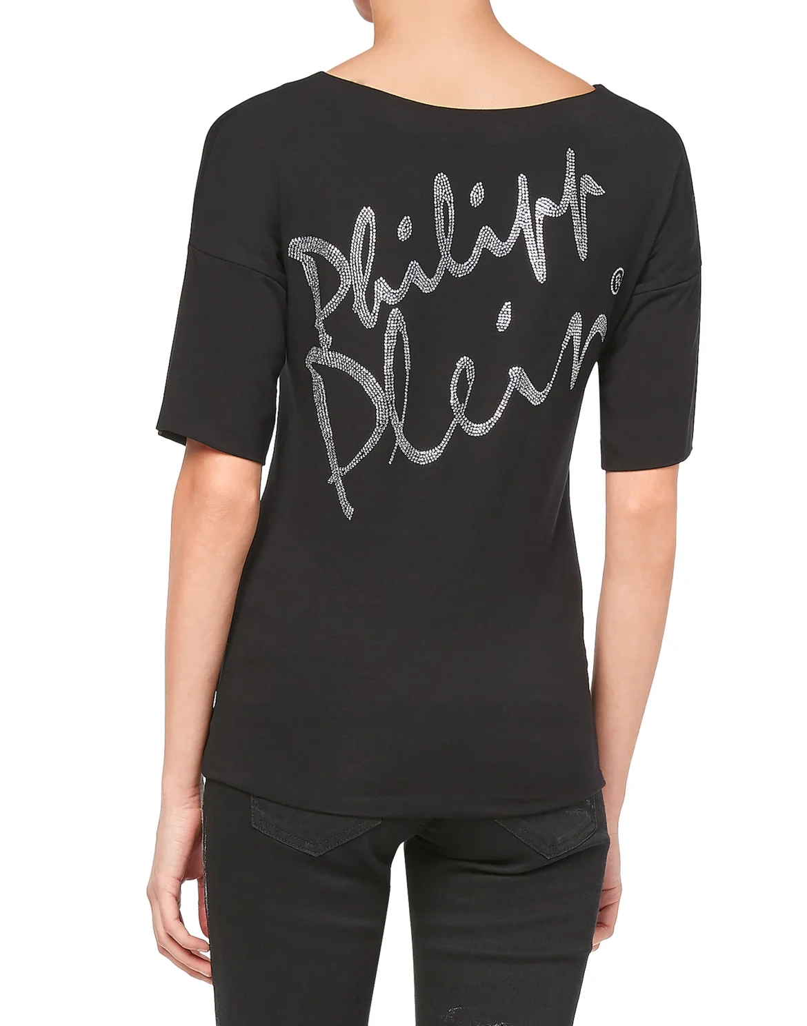 T-shirt Round Neck SS "Shiny Philipp Plein", цвет: Черный