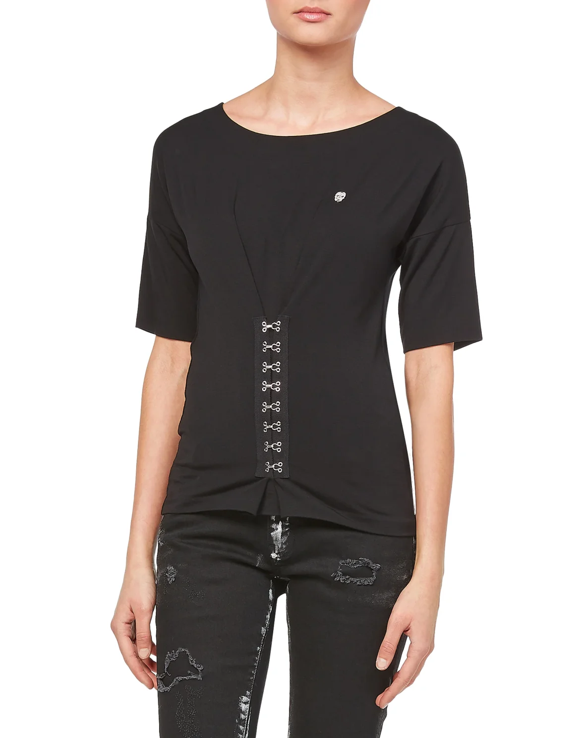 T-shirt Round Neck SS "Shiny Philipp Plein", цвет: Черный
