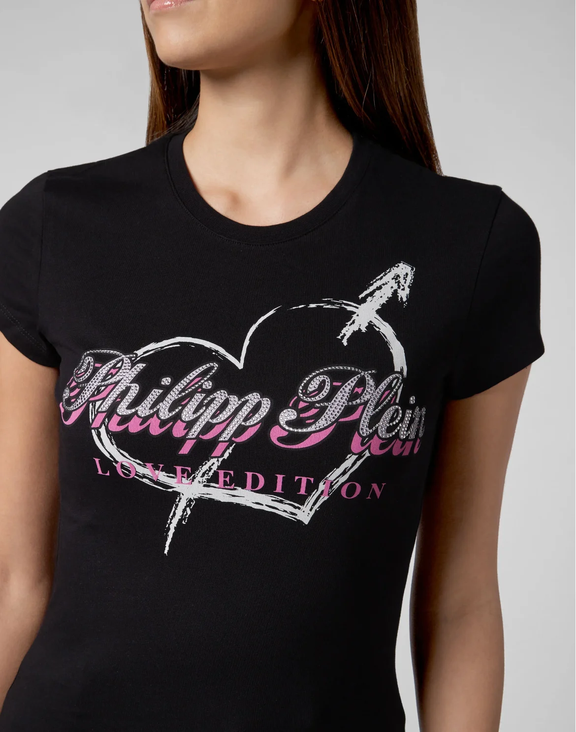 T-shirt Round Neck SS Heart, цвет: Черный
