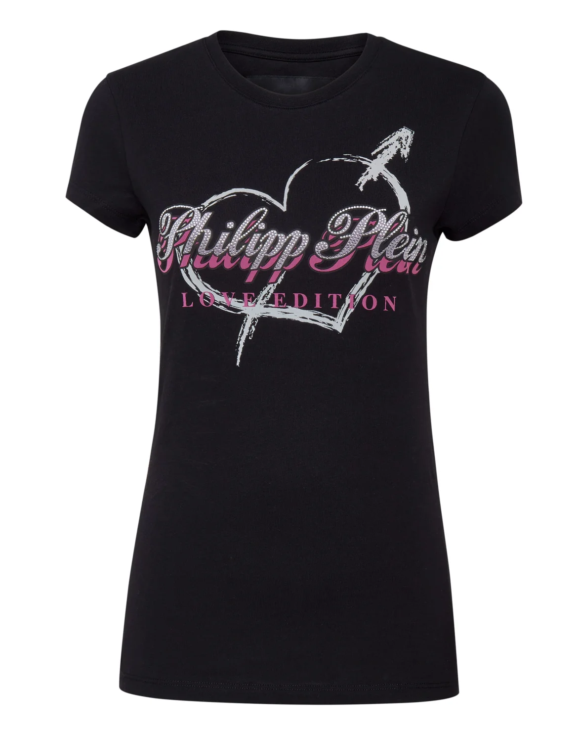 T-shirt Round Neck SS Heart, цвет: Черный