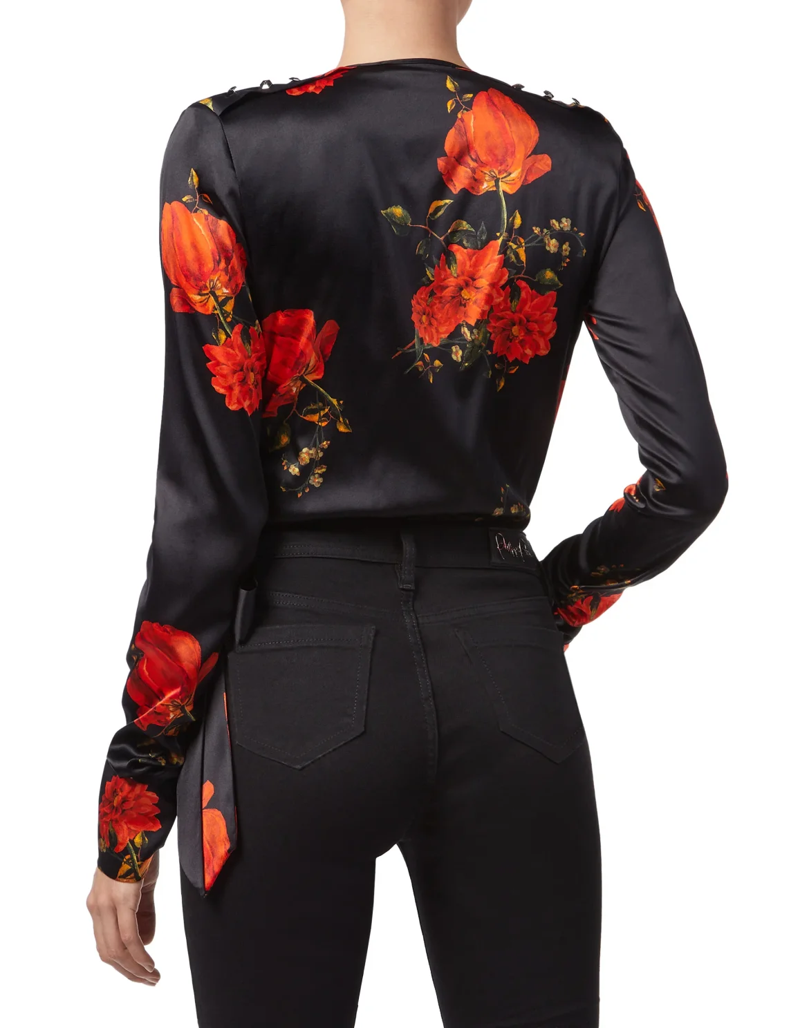 Top "Flowers Print", цвет: Черный