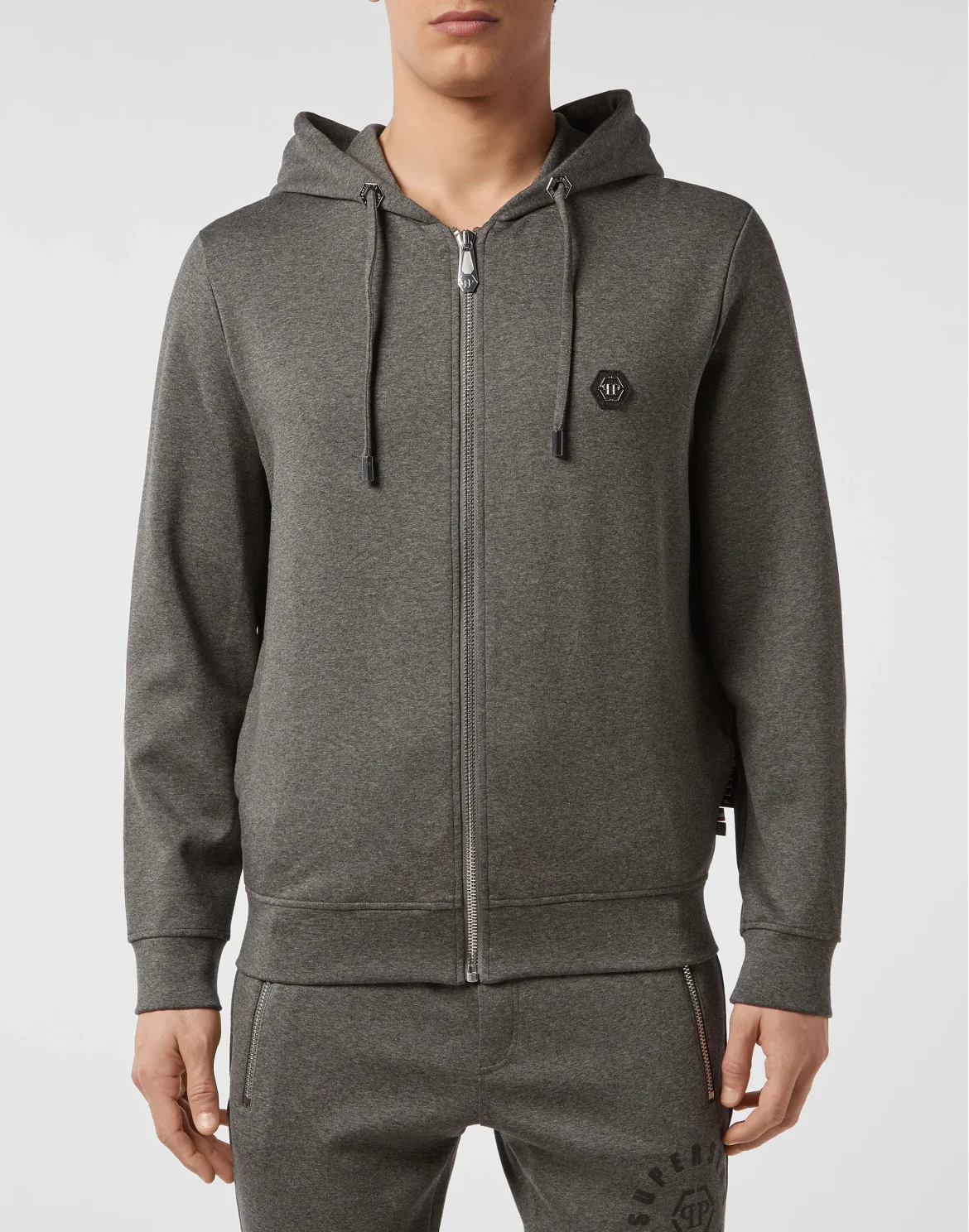 Hoodie Sweatjacket Philipp Plein TM, цвет: Серый