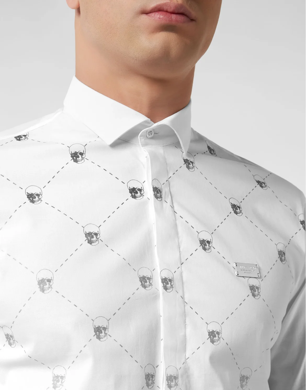 Shirt Platinum Cut LS Skull, цвет: Белый