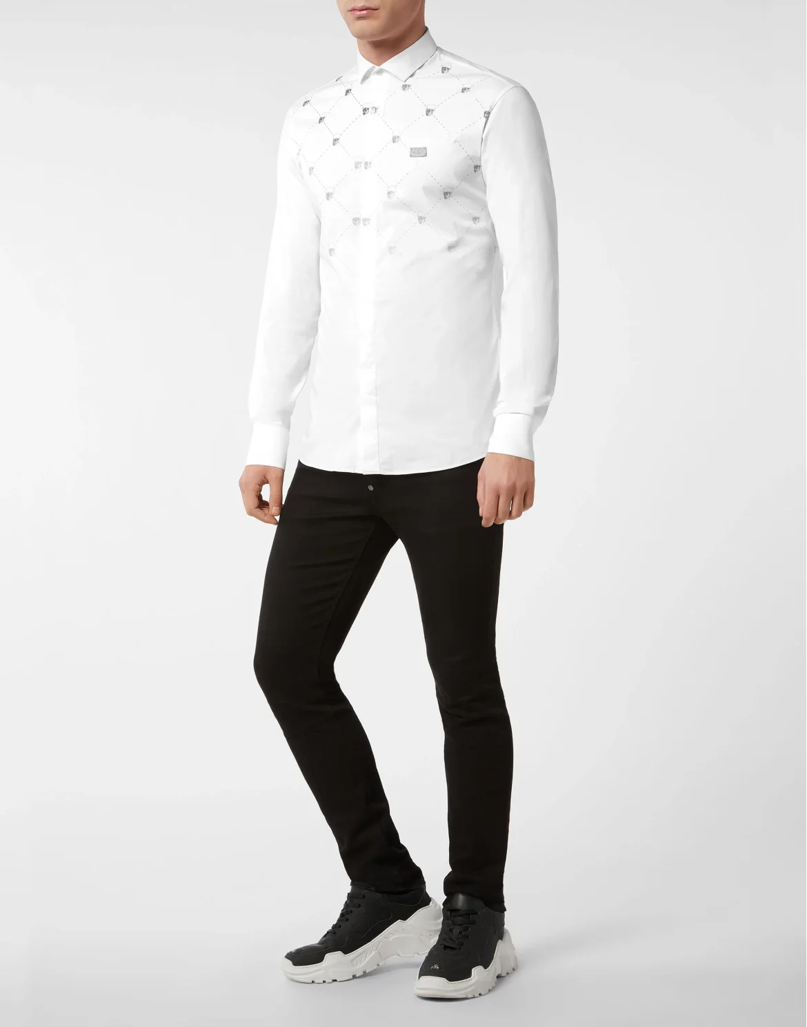 Shirt Platinum Cut LS Skull, цвет: Белый