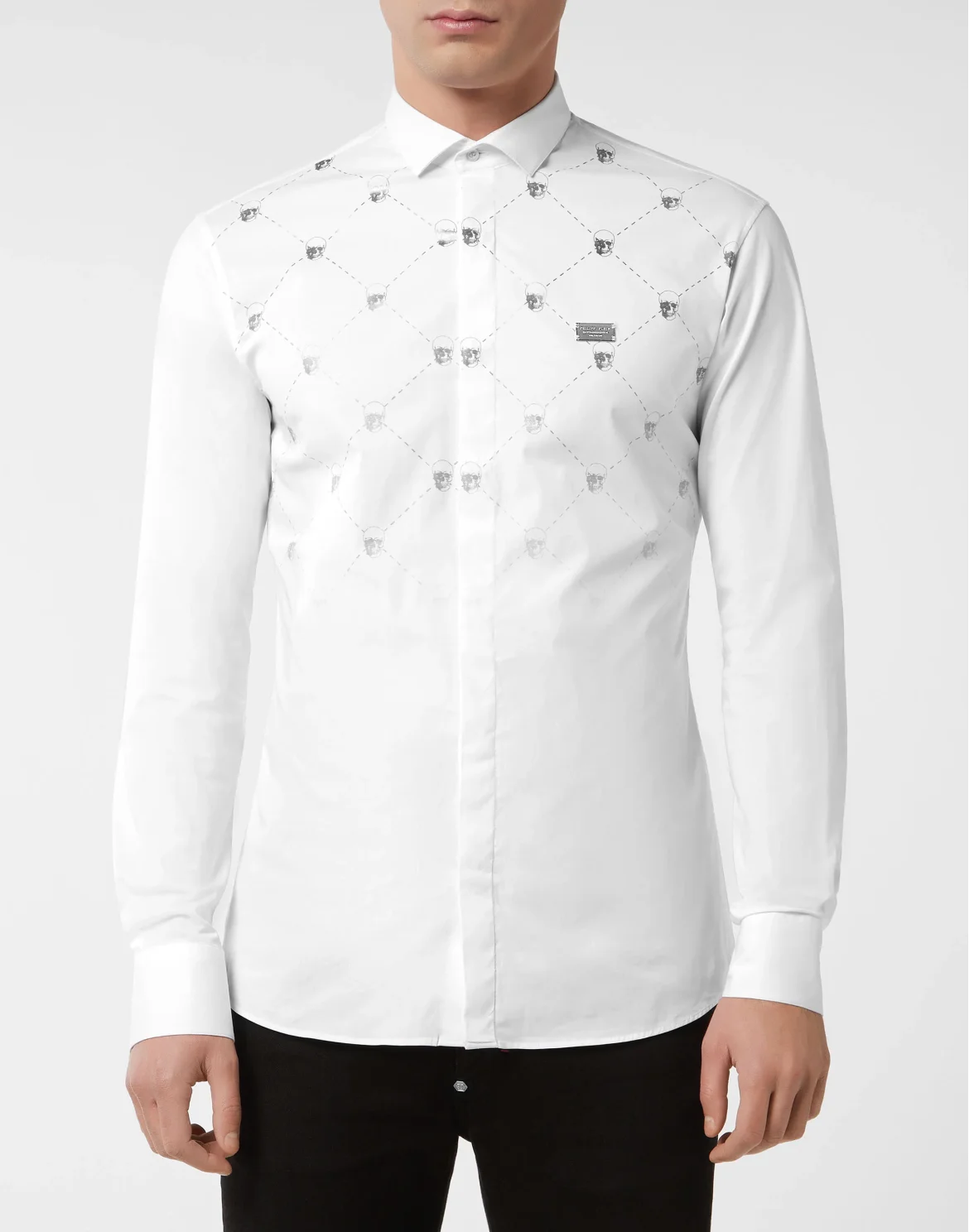 Shirt Platinum Cut LS Skull, цвет: Белый