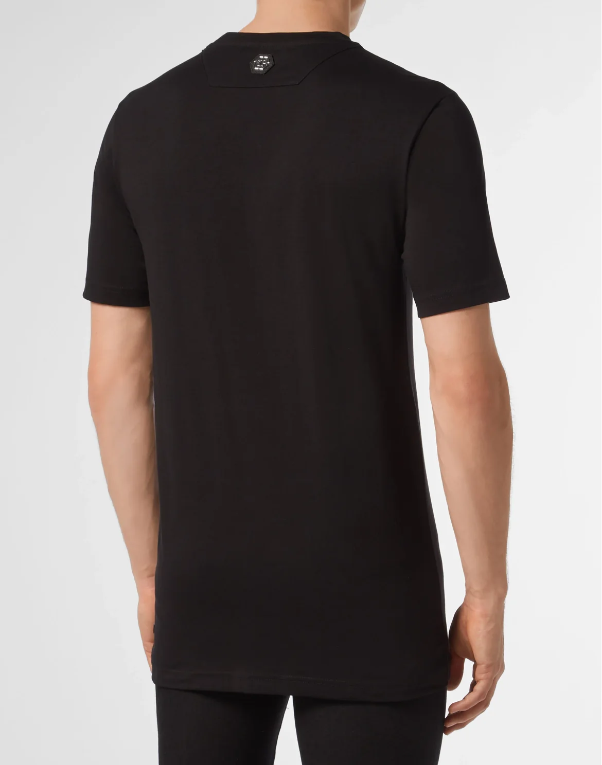T-shirt Black Cut Round Neck Statement, цвет: Черный