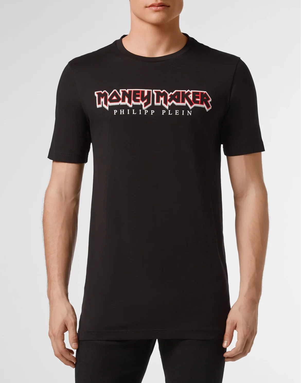 T-shirt Black Cut Round Neck Statement, цвет: Черный