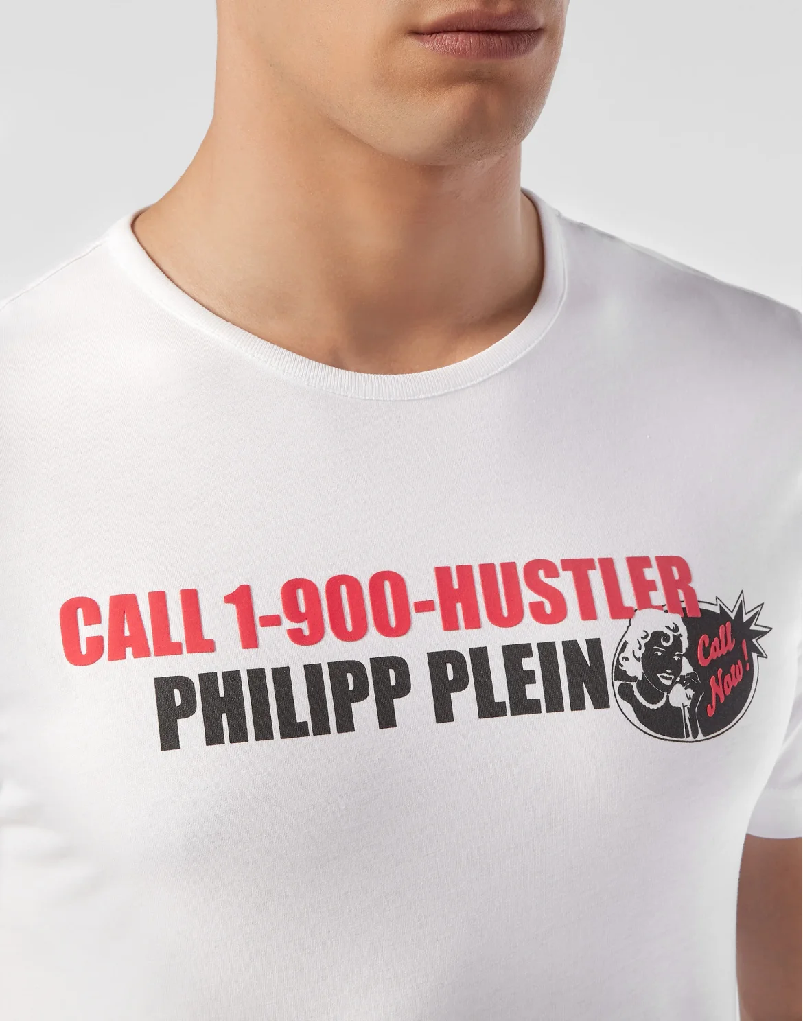 T-shirt Platinum Cut Round Neck Statement, цвет: Белый