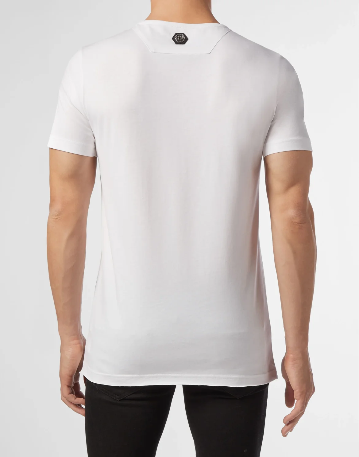 T-shirt Platinum Cut Round Neck Statement, цвет: Белый
