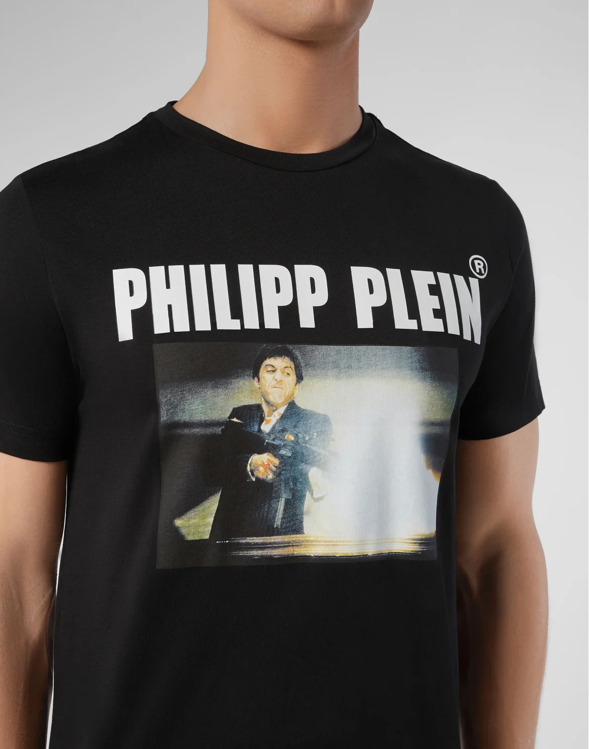 T-shirt Platinum Cut Round Neck Scarface, цвет: Черный