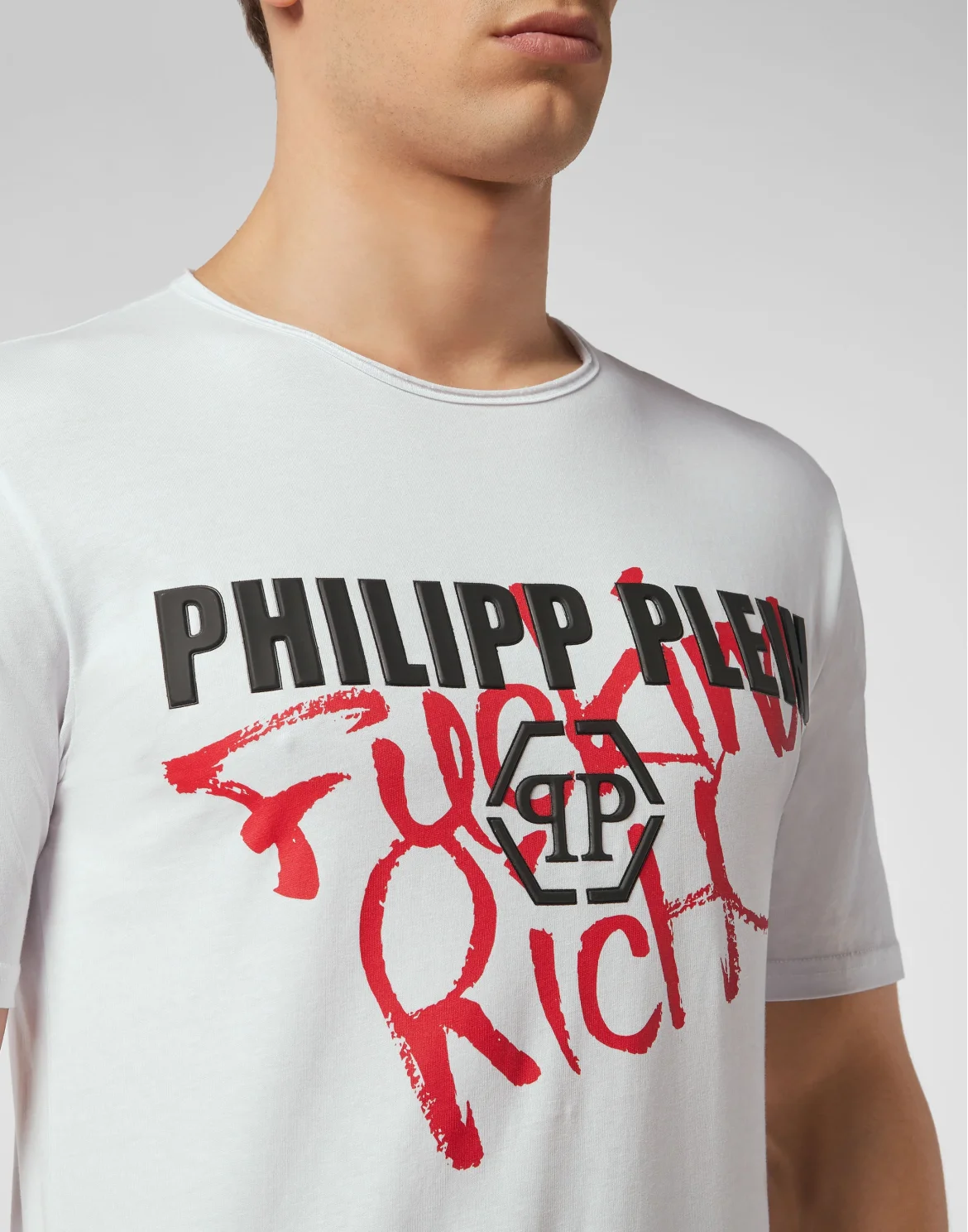 T-shirt Black Cut Round Neck Original, цвет: Белый