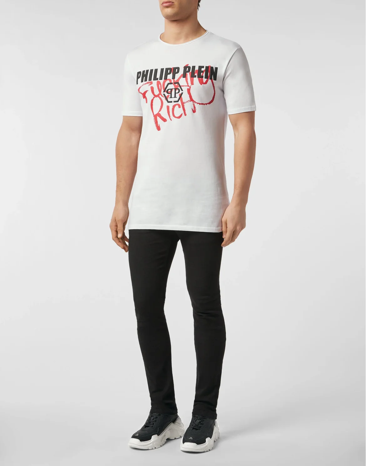 T-shirt Black Cut Round Neck Original, цвет: Белый