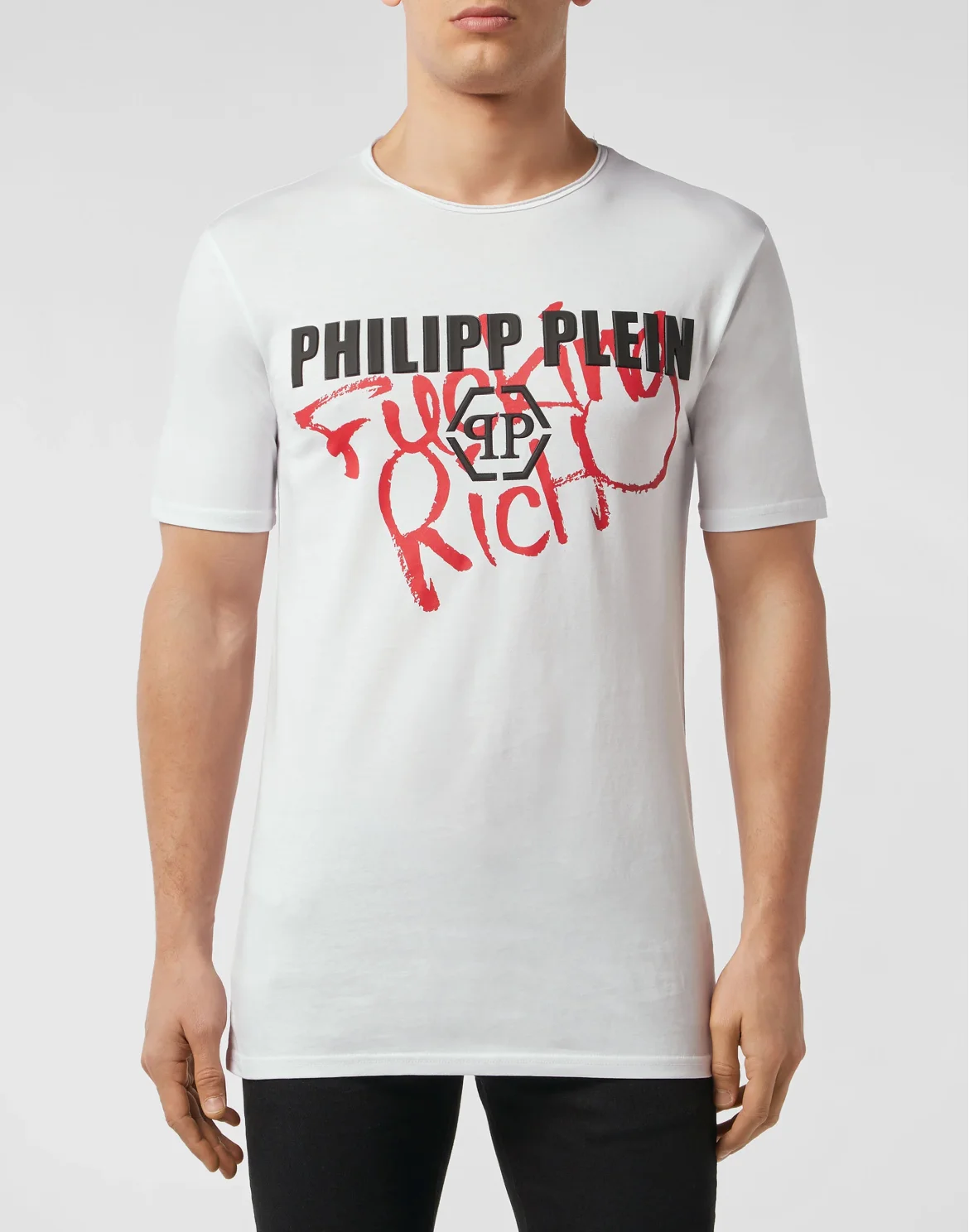 T-shirt Black Cut Round Neck Original, цвет: Белый
