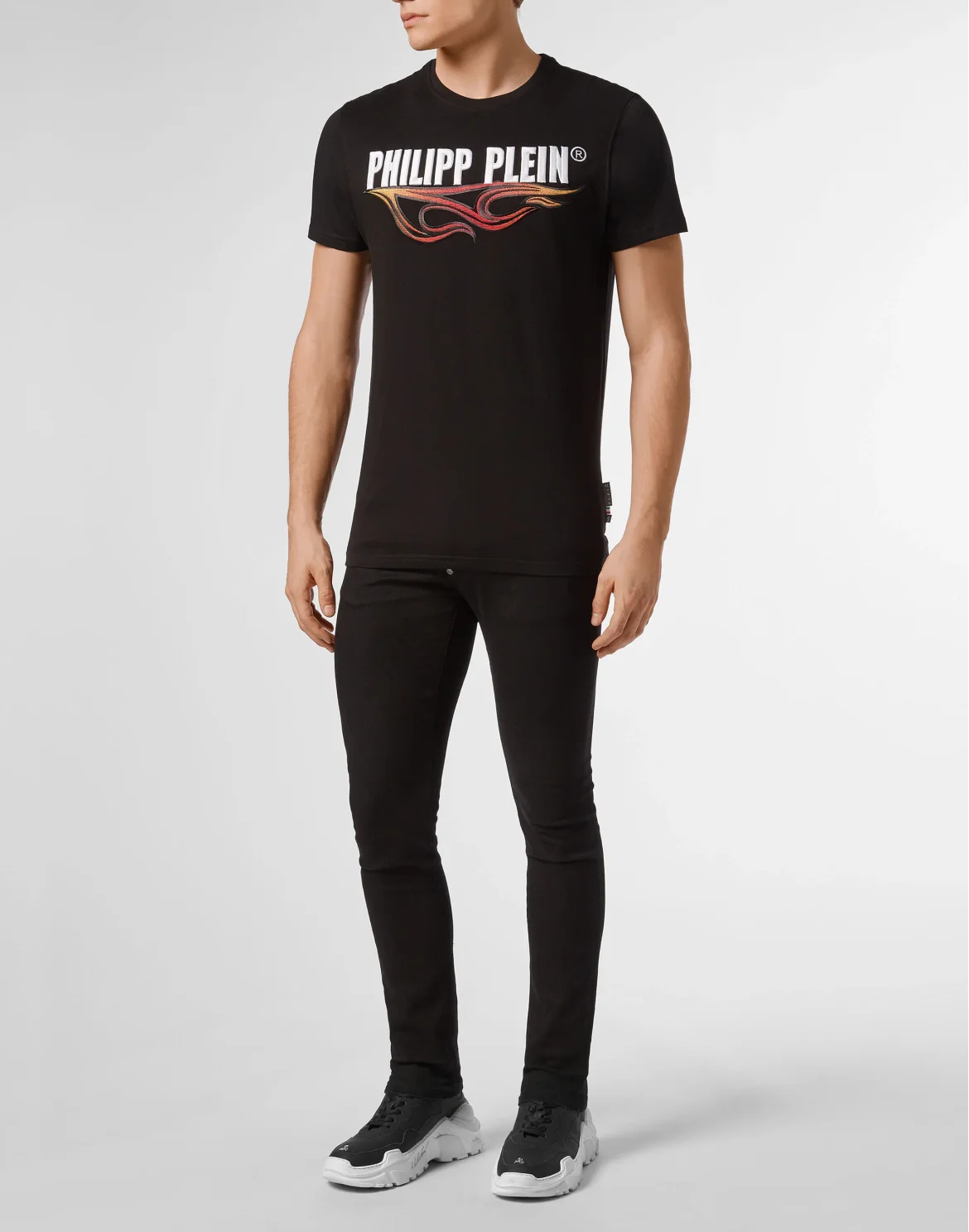 T-shirt Round Neck SS Over Flame, цвет: Черный