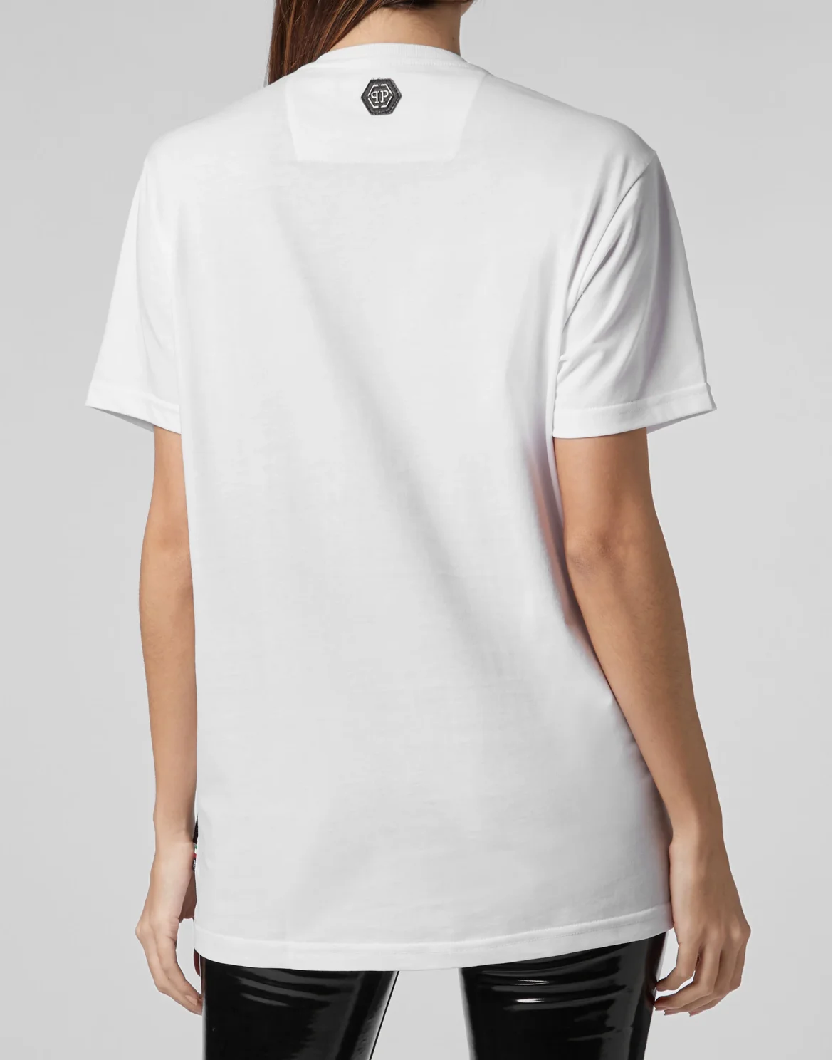 T-shirt Platinum Cut Round Neck Skull, цвет: Белый