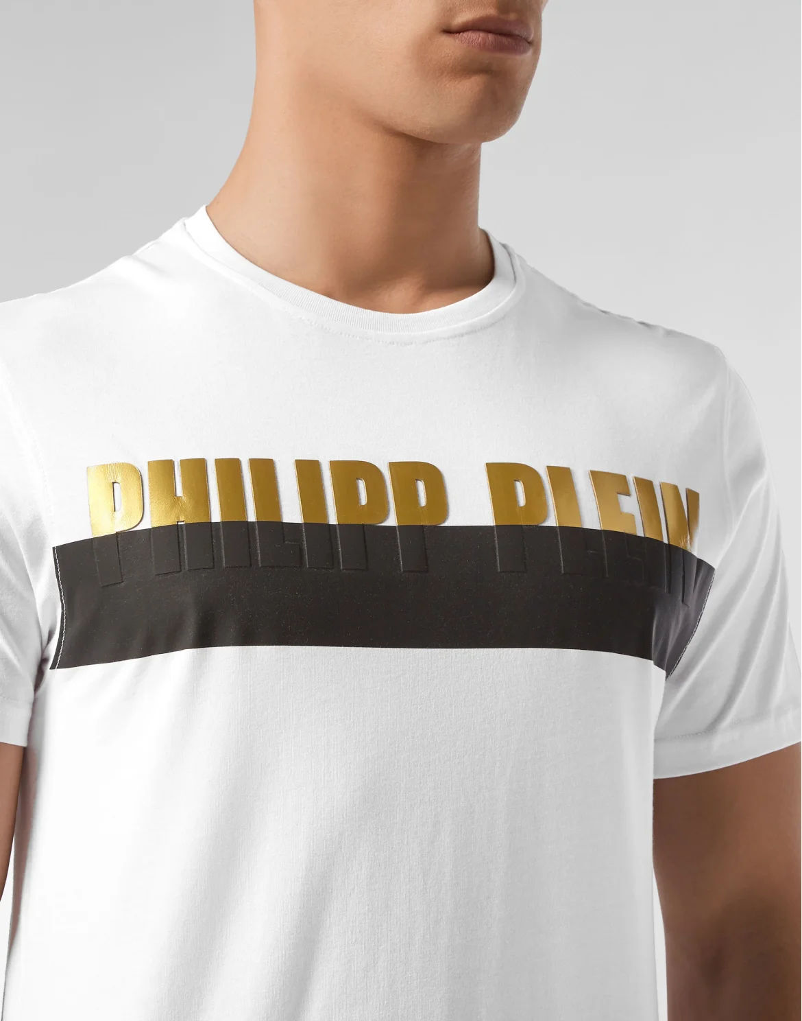 T-shirt Platinum Cut Round Neck PP1978, цвет: Белый