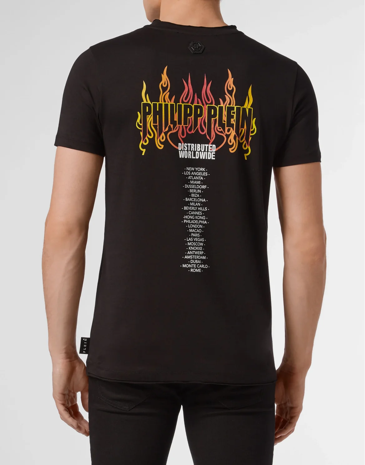 T-shirt Gold Cut Round Neck Flame, цвет: Черный