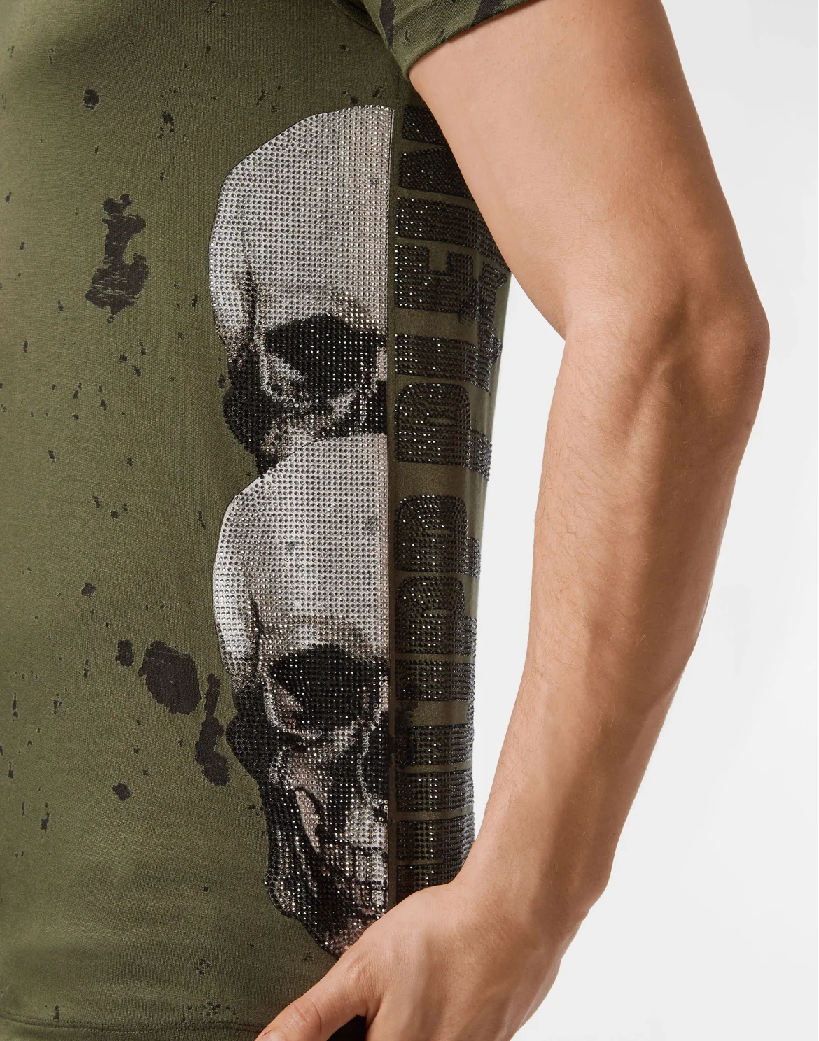 T-shirt Platinum Cut Round Neck Skull, цвет: Камуфляж