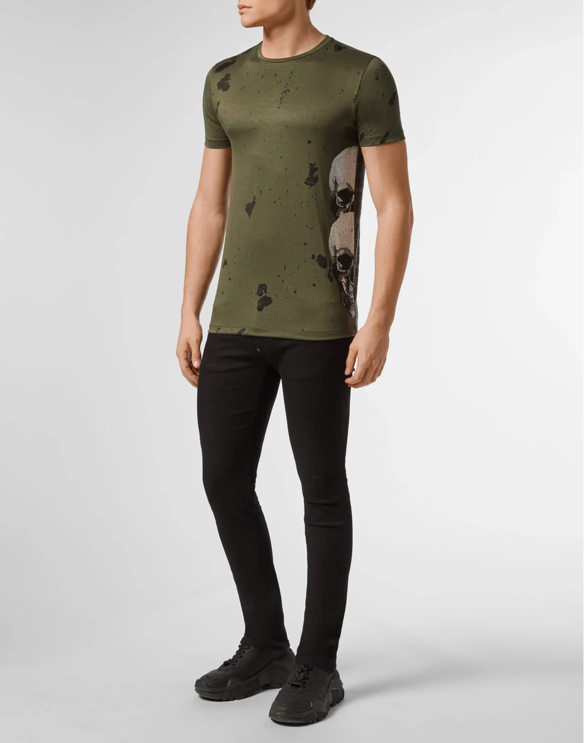 T-shirt Platinum Cut Round Neck Skull, цвет: Камуфляж