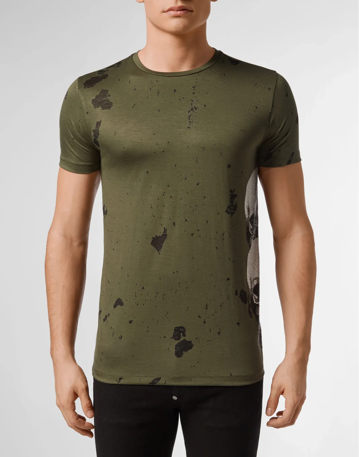 T-shirt Platinum Cut Round Neck Skull, цвет: Камуфляж