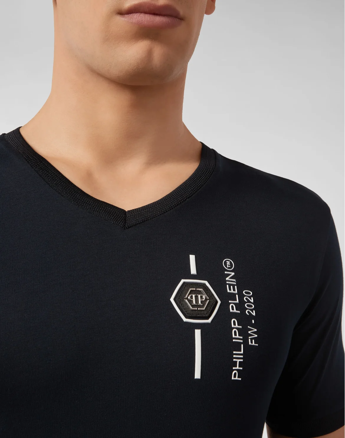 T-shirt Platinum Cut V-Neck Skull, цвет: Синий