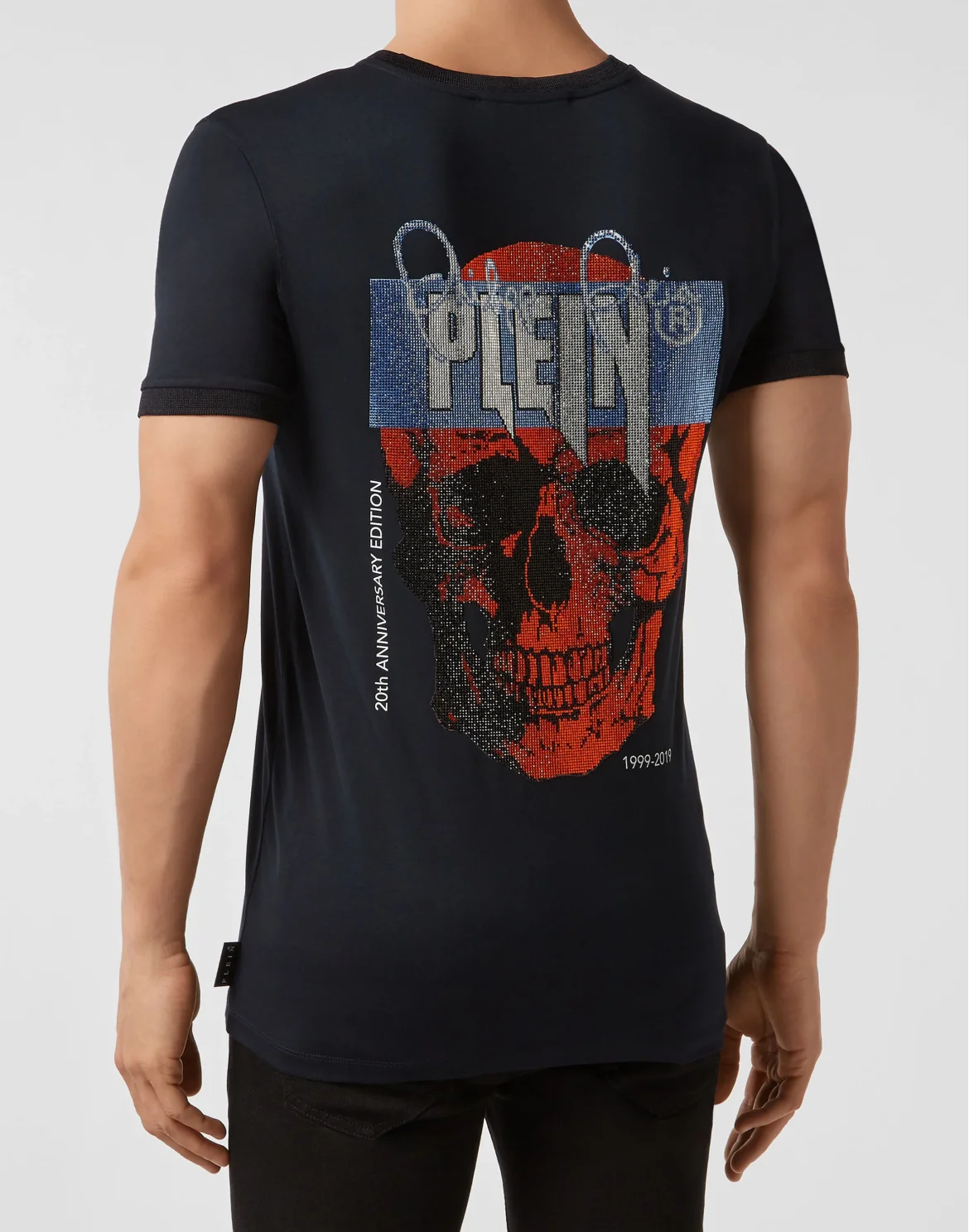 T-shirt Platinum Cut V-Neck Skull, цвет: Синий