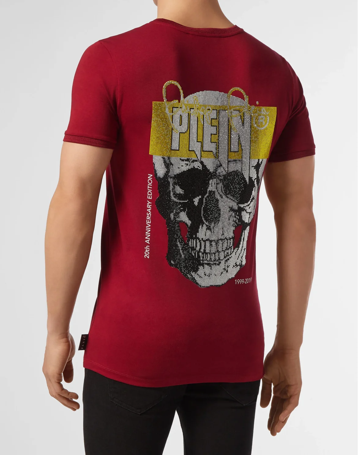T-shirt Platinum Cut V-Neck Skull, цвет: Красный