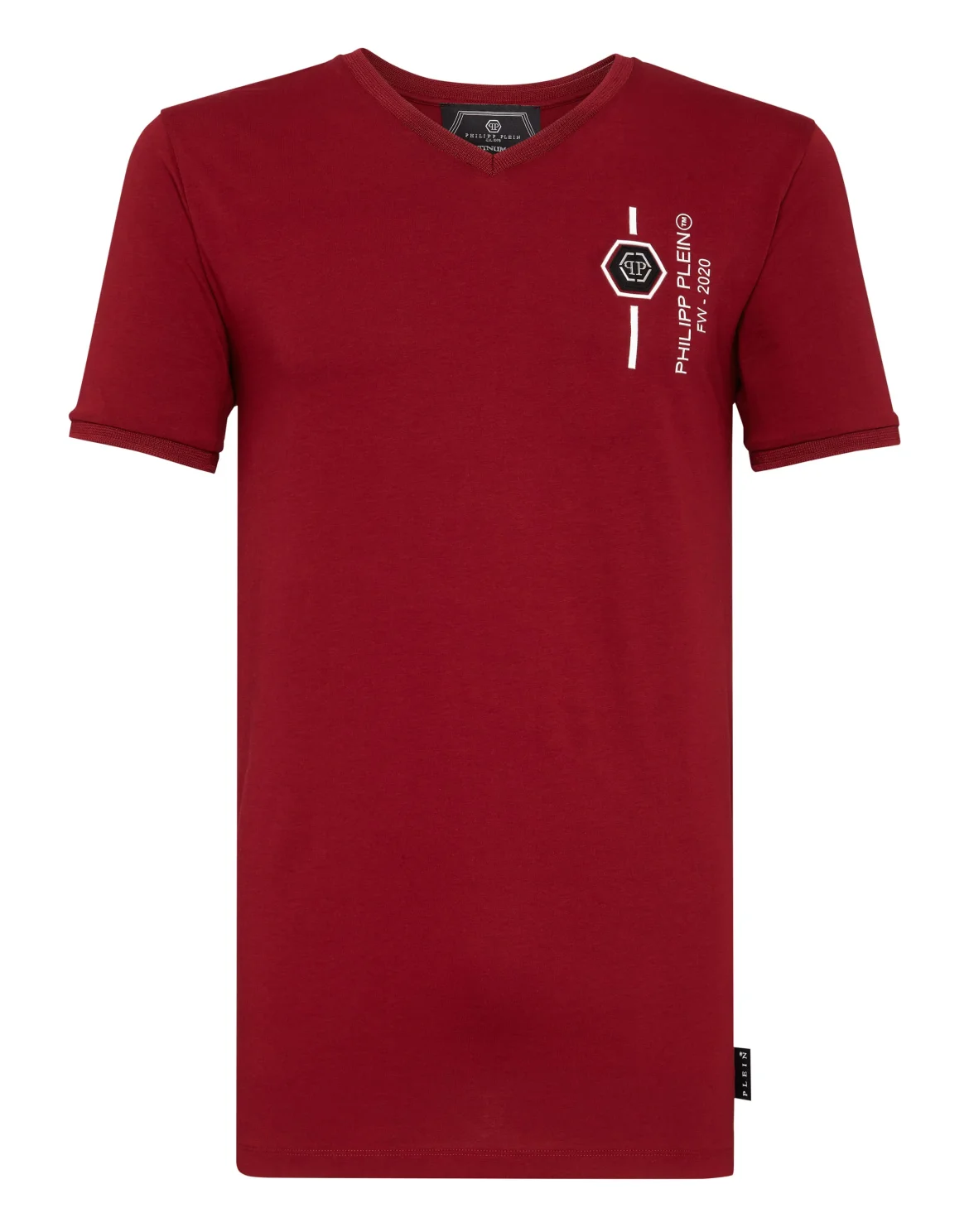 T-shirt Platinum Cut V-Neck Skull, цвет: Красный