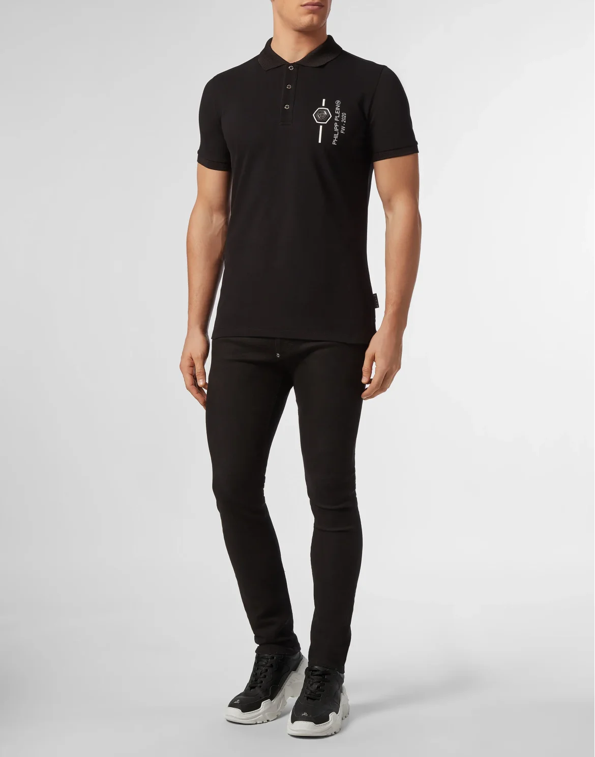 Slim Fit Polo shirt SS Skull, цвет: Черный