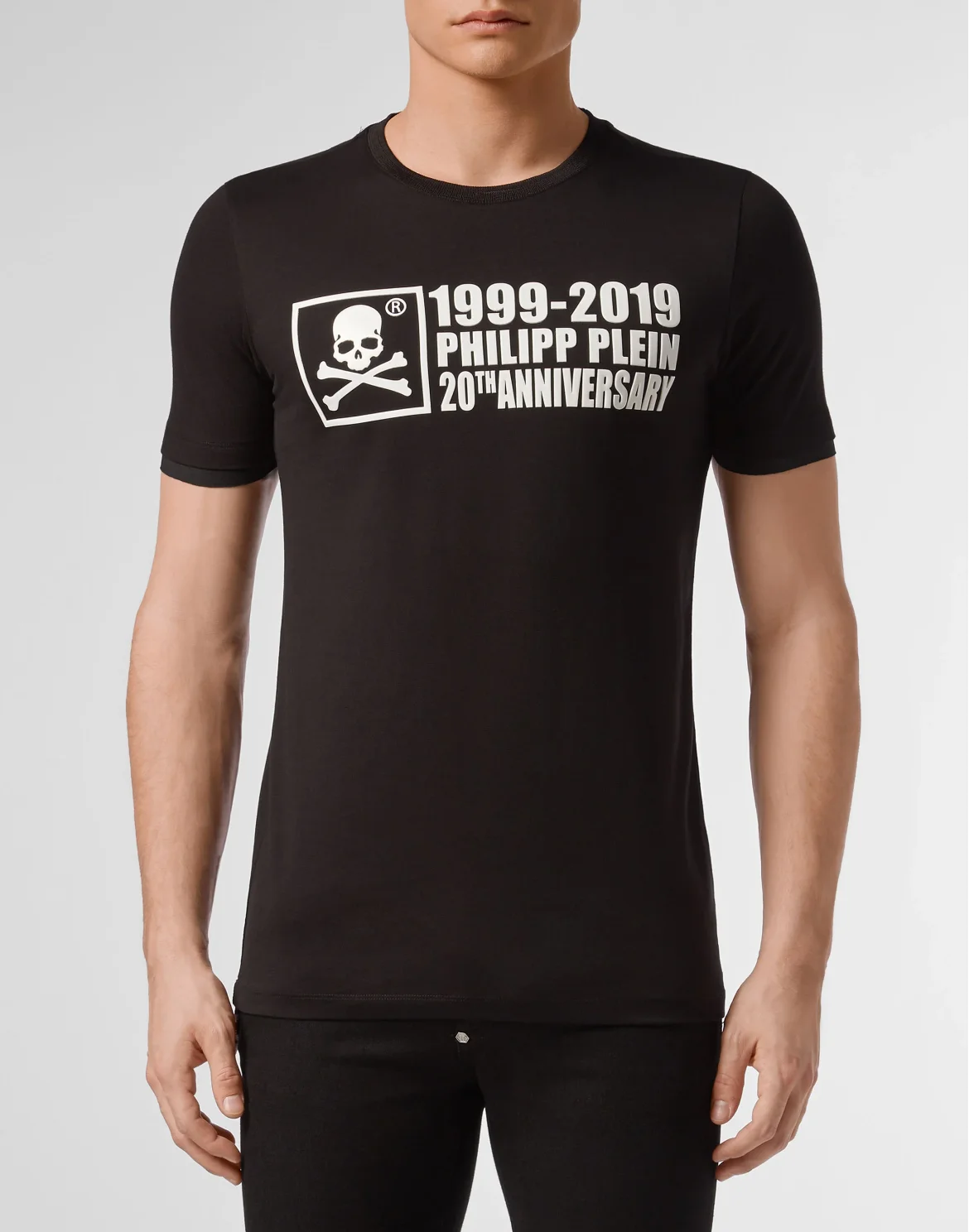 T-shirt Platinum Cut Round Neck Anniversary 20th, цвет: Черный