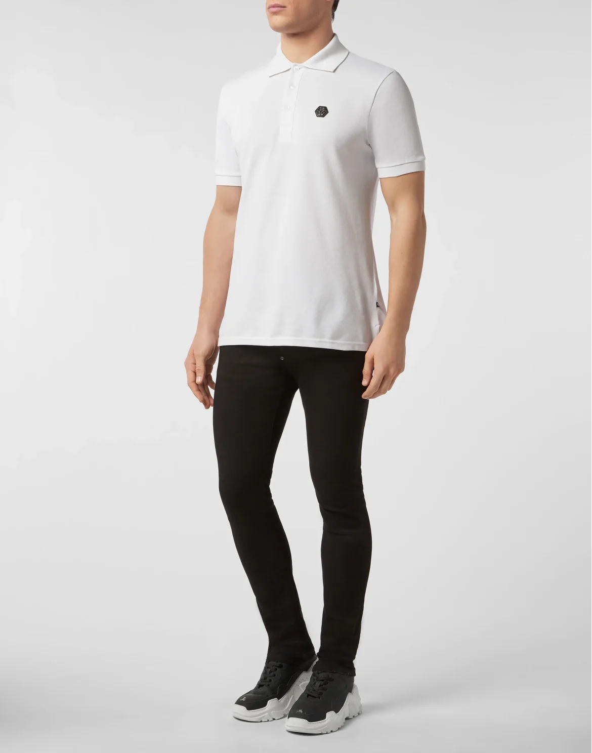 Slim Fit Polo shirt SS Skull, цвет: Белый