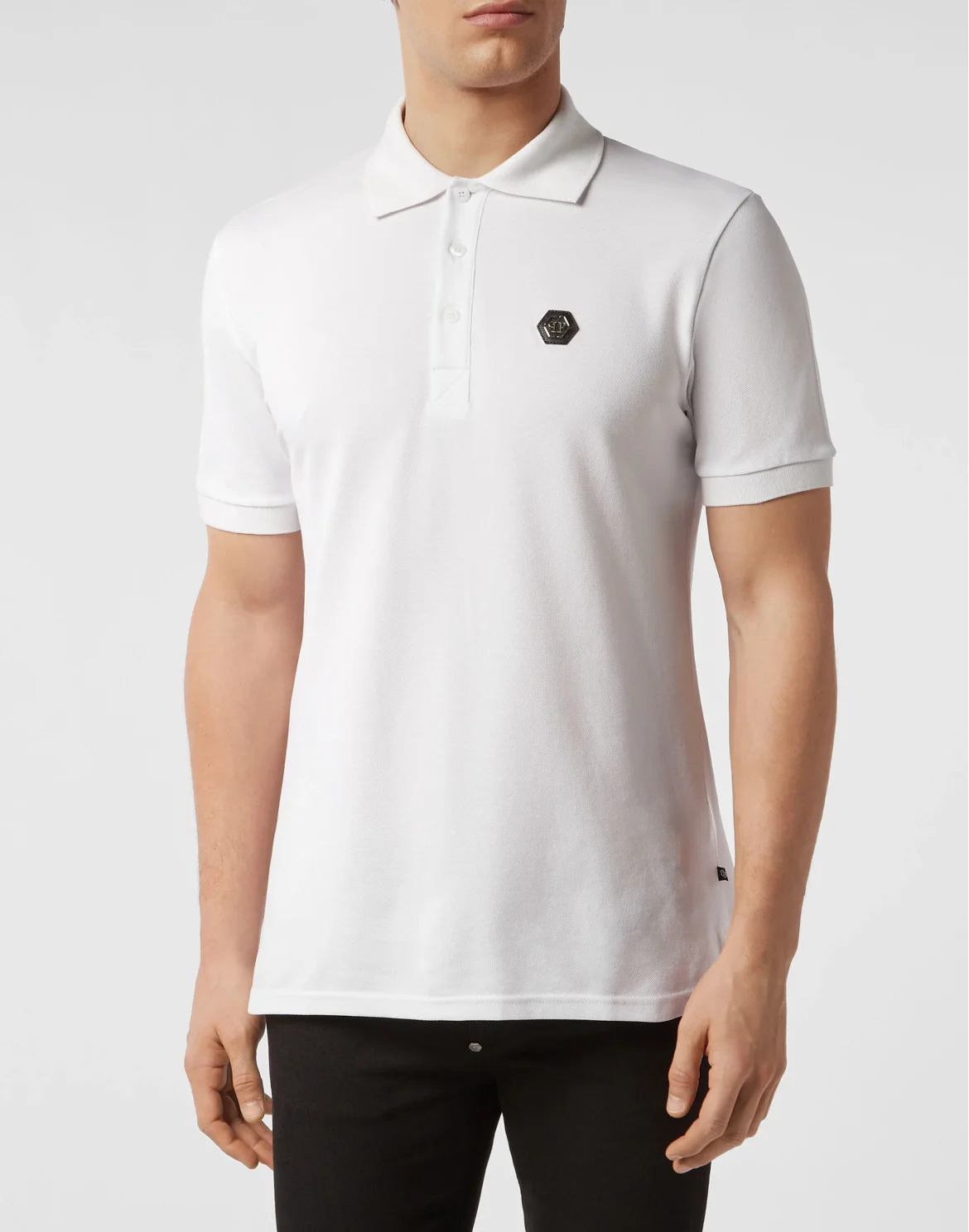 Slim Fit Polo shirt SS Skull, цвет: Белый