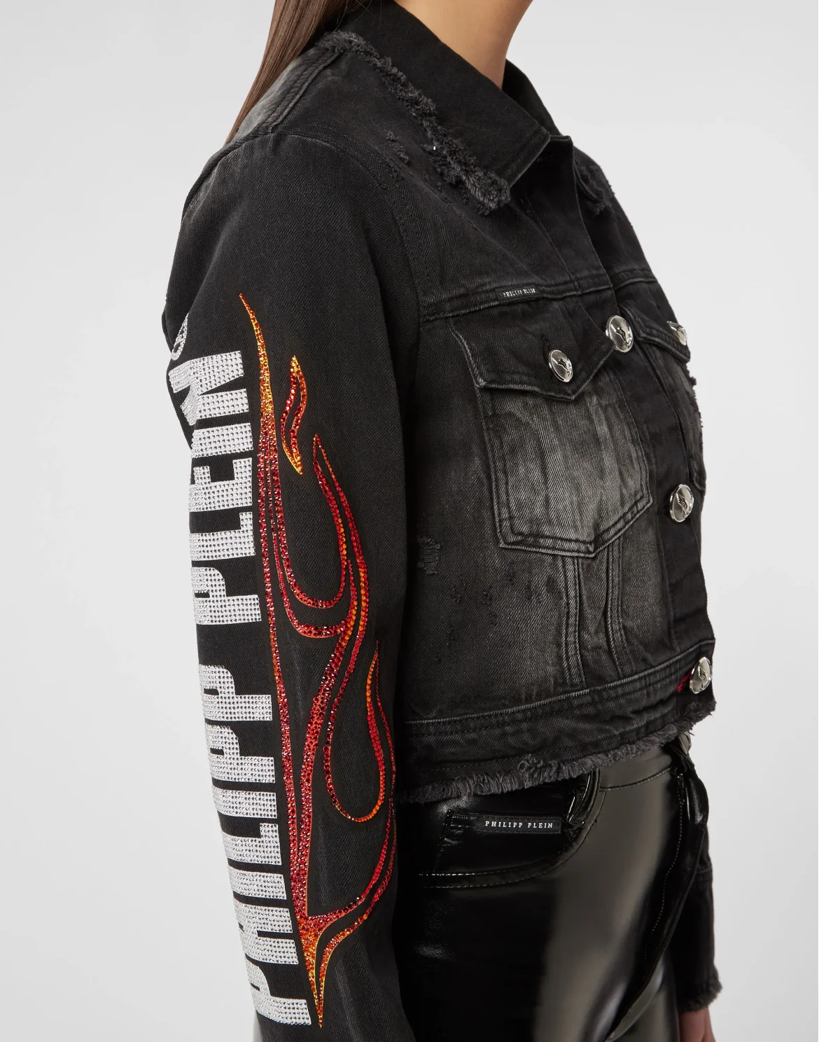 Denim Jacket Flame, цвет: Черный