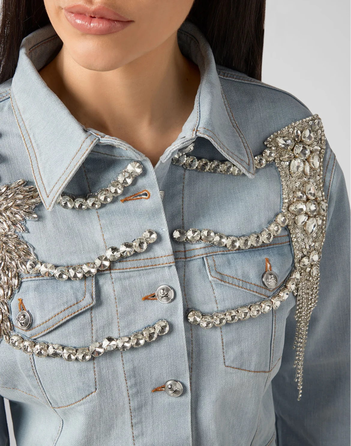 Denim Jacket Crystal, цвет: Синий