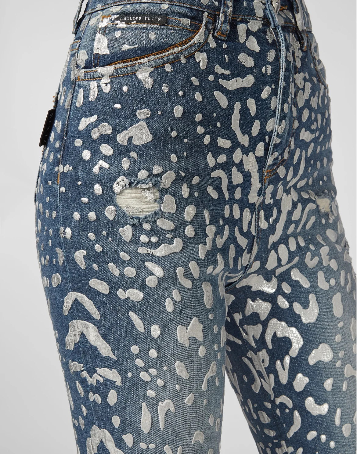 High Waist Slim Fit Maculate, цвет: Синий
